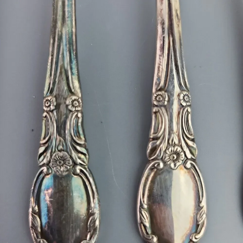 Vintage Wm. A. Rogers Oneida Ltd Forks 1957 Chatelaine Flatware 5 Pc.